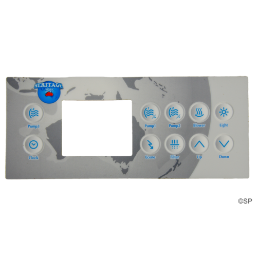 Gecko / Spa Builders TSC-4 10 button Overlay Sticker - Heritage Spas