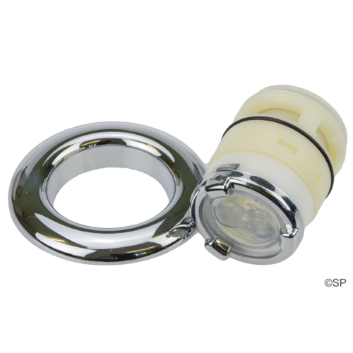 GG Industries Trans Adjustable Tri-grip Spa Bath Jet Twin Rotating - Chrome - with escutcheon