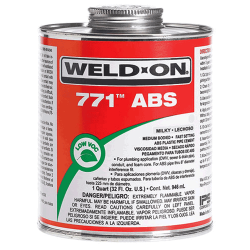 IPS Weld-On 771  ABS Solvent Cement / Glue - 1 pint/473ml - Milky