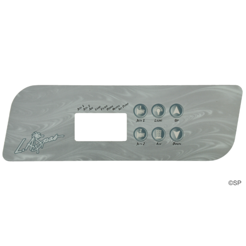 LA Spas K-44 Topside Panel Touchpad Overlay Decal - 6 Button - 2 Pumps, plus Air