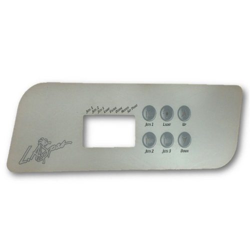 LA Spas K-44 Topside Panel Touchpad Overlay Decal - 6 Button - 3 Pumps