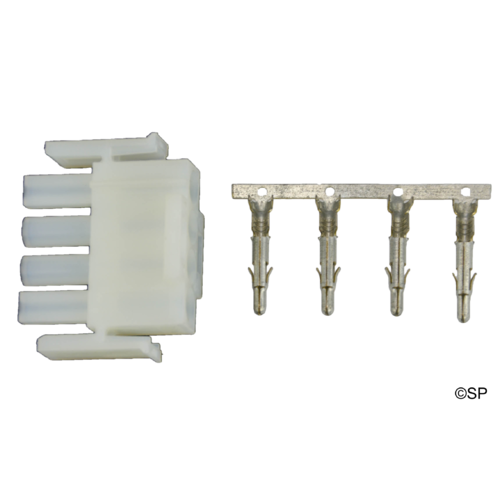 Male AMP 2 Speed Pump Plug Housing 4 pin and 4 x AMP male pins