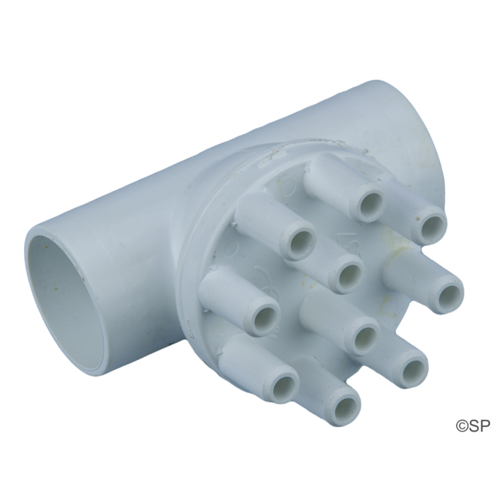 10 port 3/8" Barb Manifold 1" Sockets