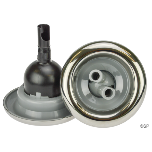 Hurricane Twin Spin Spa Jet - Grey/Stainless Steel