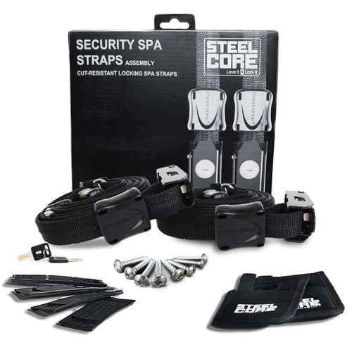 Spa Cover Lock Down Strap Kit - Key Lockable For Security Access Compliance