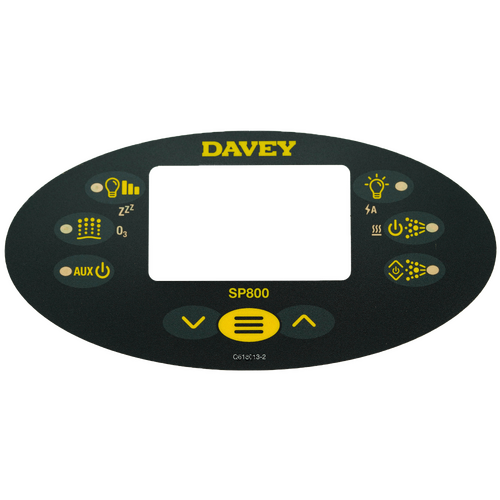 Davey Spaquip Spa Power 800 Touchpad Overlay Decal - Oval