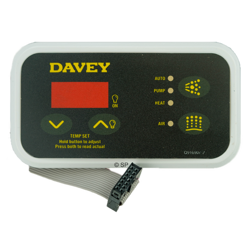 Davey Spaquip Spa Power 400/500/600/601/Xcelsior Touchpad with decal