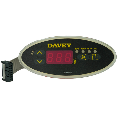 Davey Spaquip Spa Power 600/601 Oval  Touchpad with decal