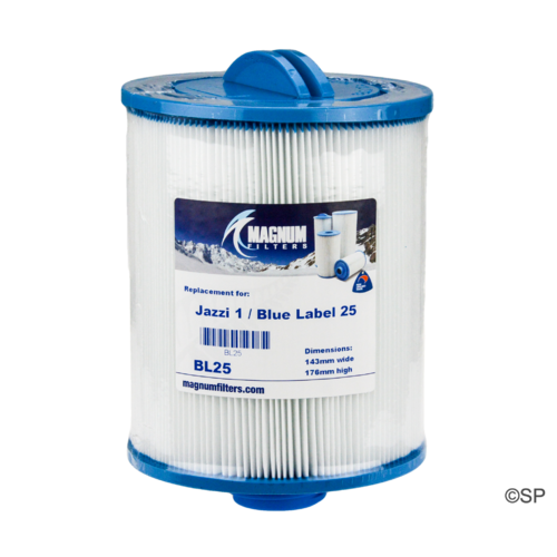 176mm L x 143mm D Jazzi Spa Filter - course Acme wider 49mm thread