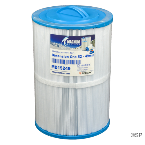 265mm L x 180mm D Dimension One Spas 75 SQFT Filter Cartridge w/ Acme course square thread