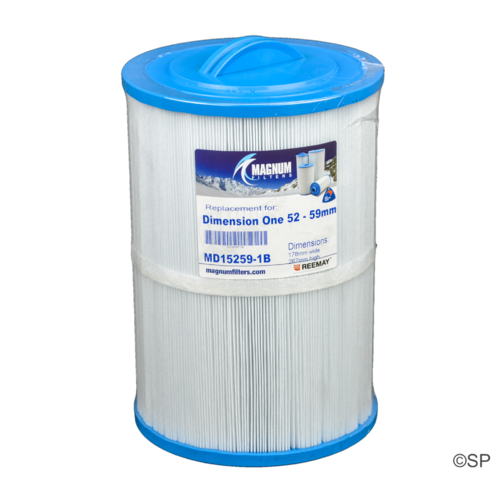 260mm L x 180mm D Dimension One Spas 75 spa filter cartridge