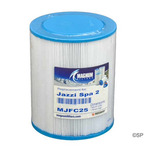 175mm L x 142mm D Jazzi Spas replacement filter cartridge 25 sqft