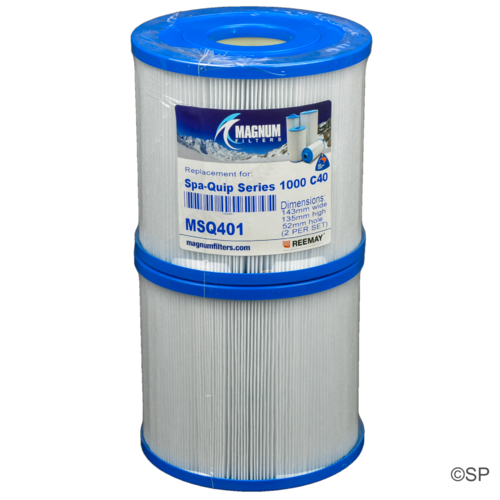 135mm L x 142mm D Spaquip Series 1000 Skimmer Filter Cartridge Pair Q1033
