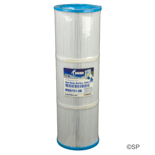 450mm L x 140mm D Spaquip Series 1000 Topload 75 sqft filter replacement cartridge