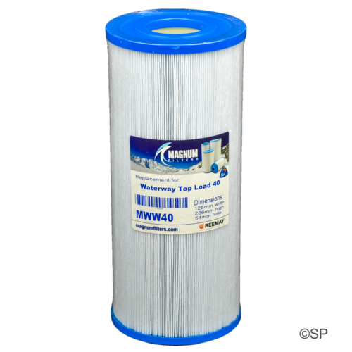 285mm L x 125mm D Waterway 40 spa filter cartridge