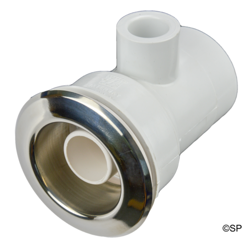 Waterway Poly Jet Straight Body Whirlpool Jet Assembly with Stainless Steel Escutcheon