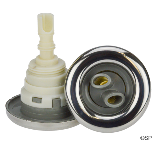 Waterway Poly Storm Smooth - Twin Roto - Stainless Steel / Grey - THREADED