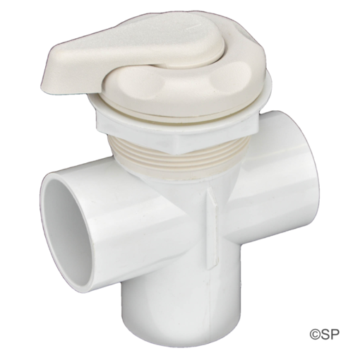 Waterway Top Access 2" Diverter  Valve 5 Point Scallop - White