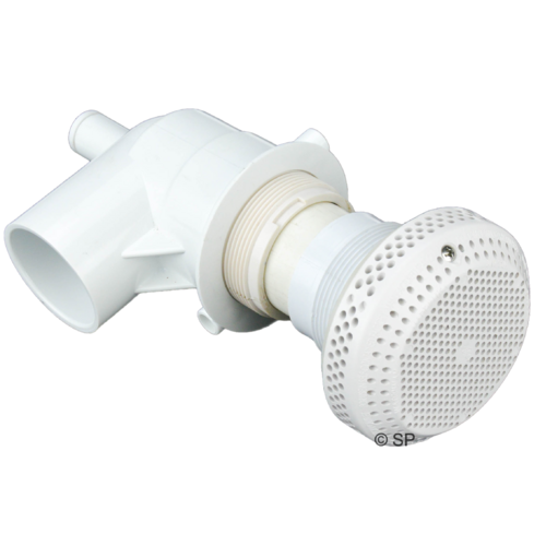 Waterway Plastics Extended Thread 3.5" Hi Flo Suction 1.5" S Elbow for Timber Hot Tubs - 484 lpm rated - White