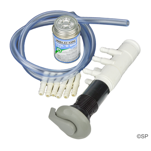 6 port Waterway 1" 5 point textured Air Control - 6 port manifold repair kit - Grey