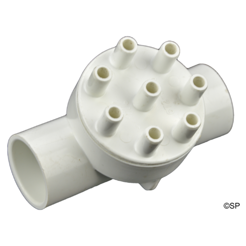Waterway 8 port 3/8" barb manifold - 1" sockets