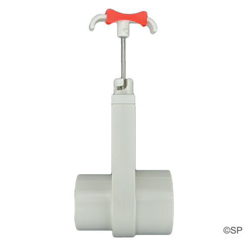 Waterway Plastics 2.5" Sliding Gate Push Pull Slice Valve & locking clip